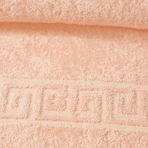 Полотенце махровое гладкокрашеное - Ярко персиковый 