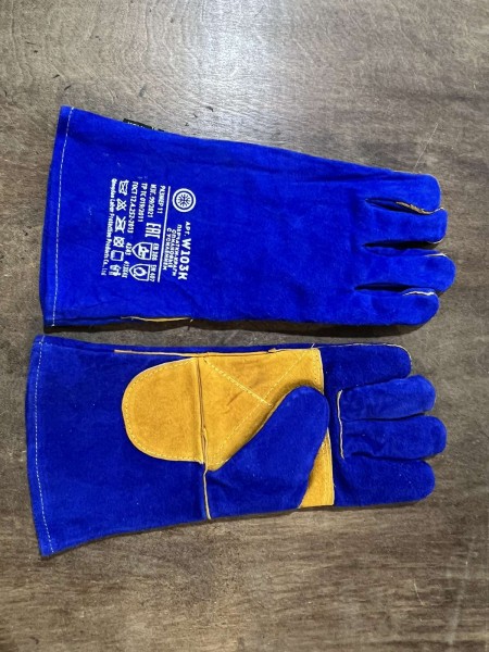 Перчатки Крага с кевларовой нитью синие  