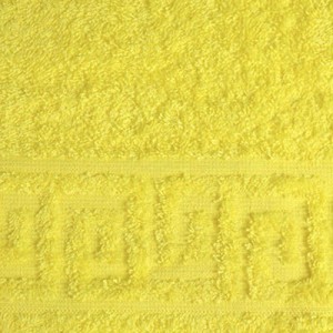 Полотенце махровое гладкокрашеное - Ярко желтый 