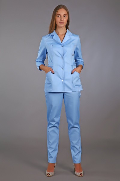 Жакет медицинский - женский М-215А нежно-голубой Сатори 
