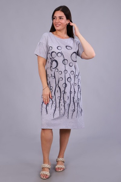 Платье 24887 - серый меланж 