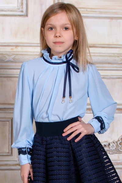 Блузка для девочки SP0300 - голубой 