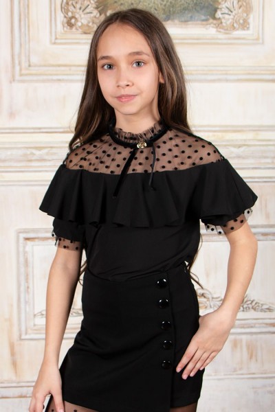 Блузка для девочки SP0202.3 - черный 
