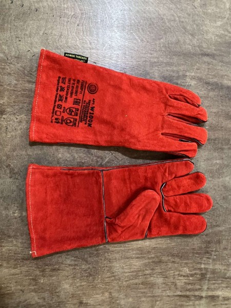 Перчатки Крага с кевларовой нитью красные  