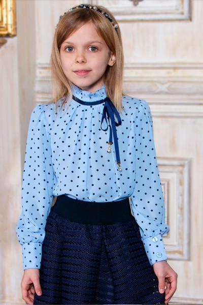 Блузка для девочки SP007 - голубой 