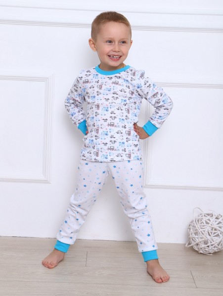 Пижама для мальчика - Автодром синий  ПЖ.42.1 