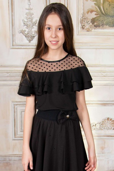 Блузка для девочки SP1902 - черный 