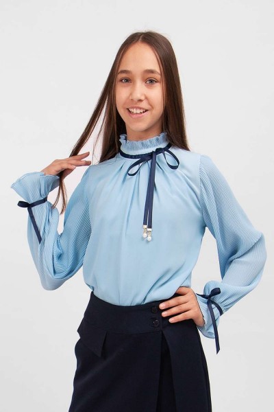 Блузка для девочки SP2801 - голубой 