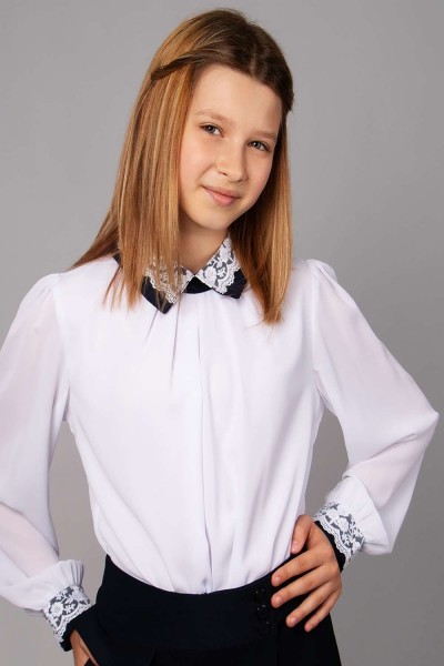 Блузка для девочки SP0302 - белый 