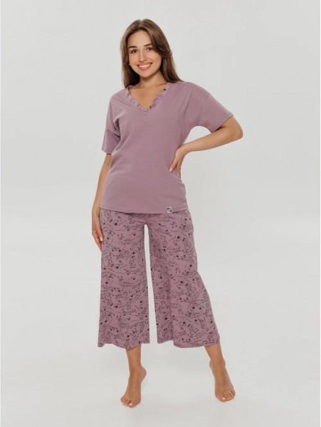 Пижама Мурка лиловый 