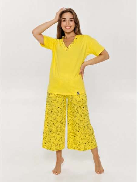 Пижама Мурка желтый 