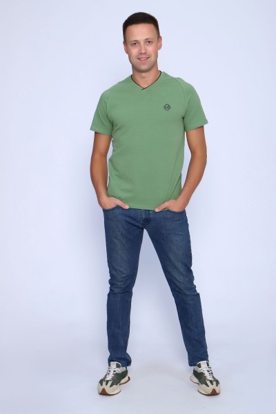футболка мужская 86081 - зеленый 