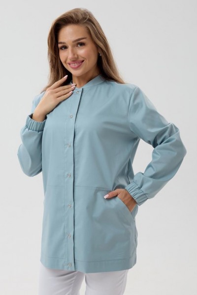 Куртка медицинская - женская 219 серо-голубой Сатори 