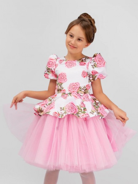 Платье нарядное для девочки SP2010 - розовый 