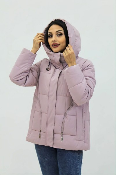 Демисезонная женская куртка весна осень 9602 - розовый 