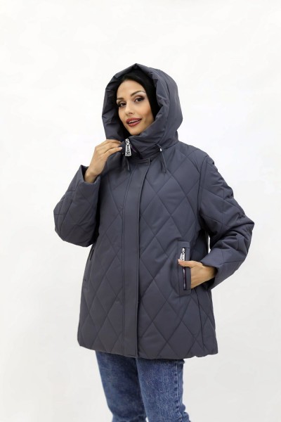 Зимняя женская куртка еврозима-весна-осень 2889 - серый 