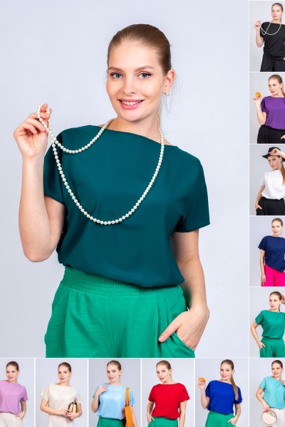 Блуза женская 22275 - темно-зеленый 